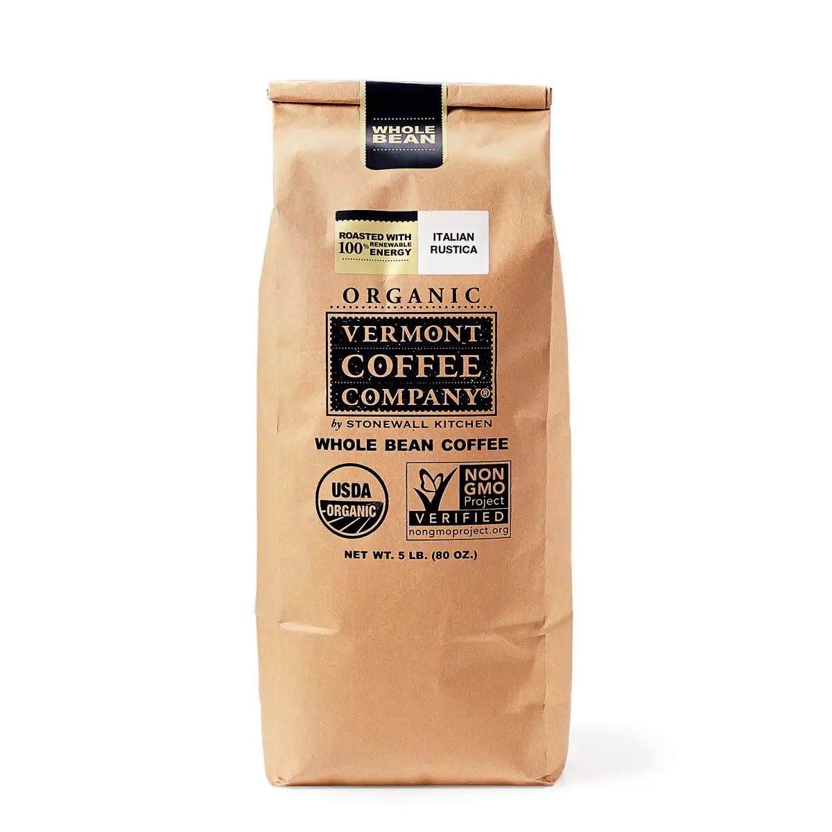Organic Italian Rustica Whole Bean Coffee 80oz