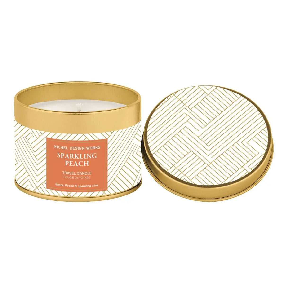 Sparkling Peach Travel Candle