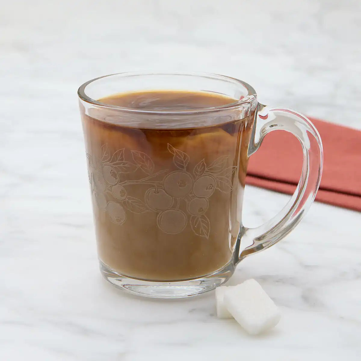 Blueberries Glass Mug