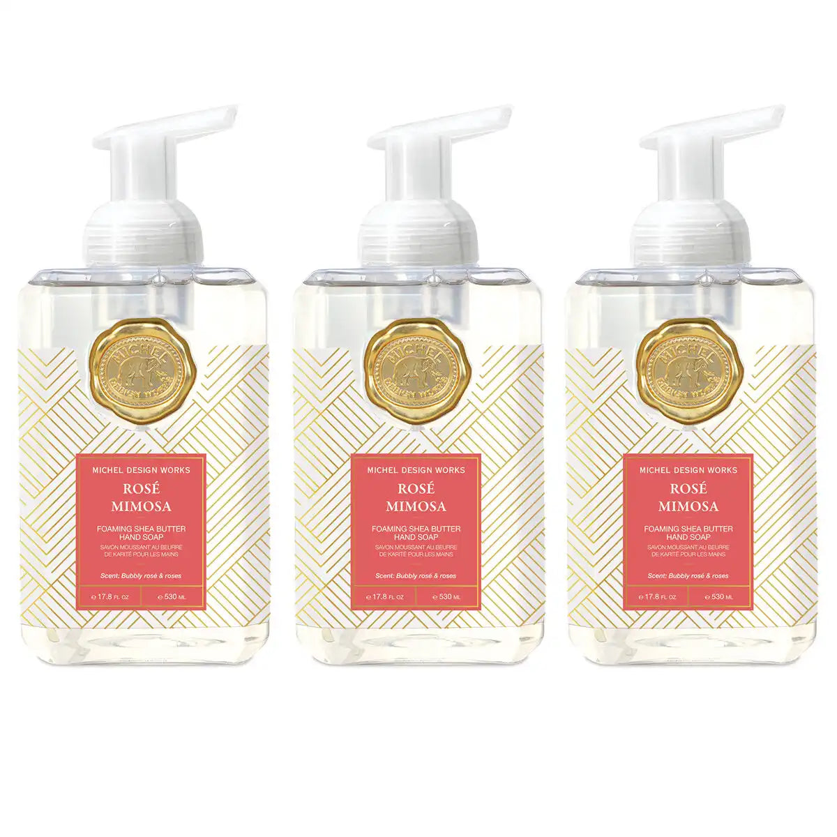 Rosé Mimosa Foaming Hand Soap 3-Pack