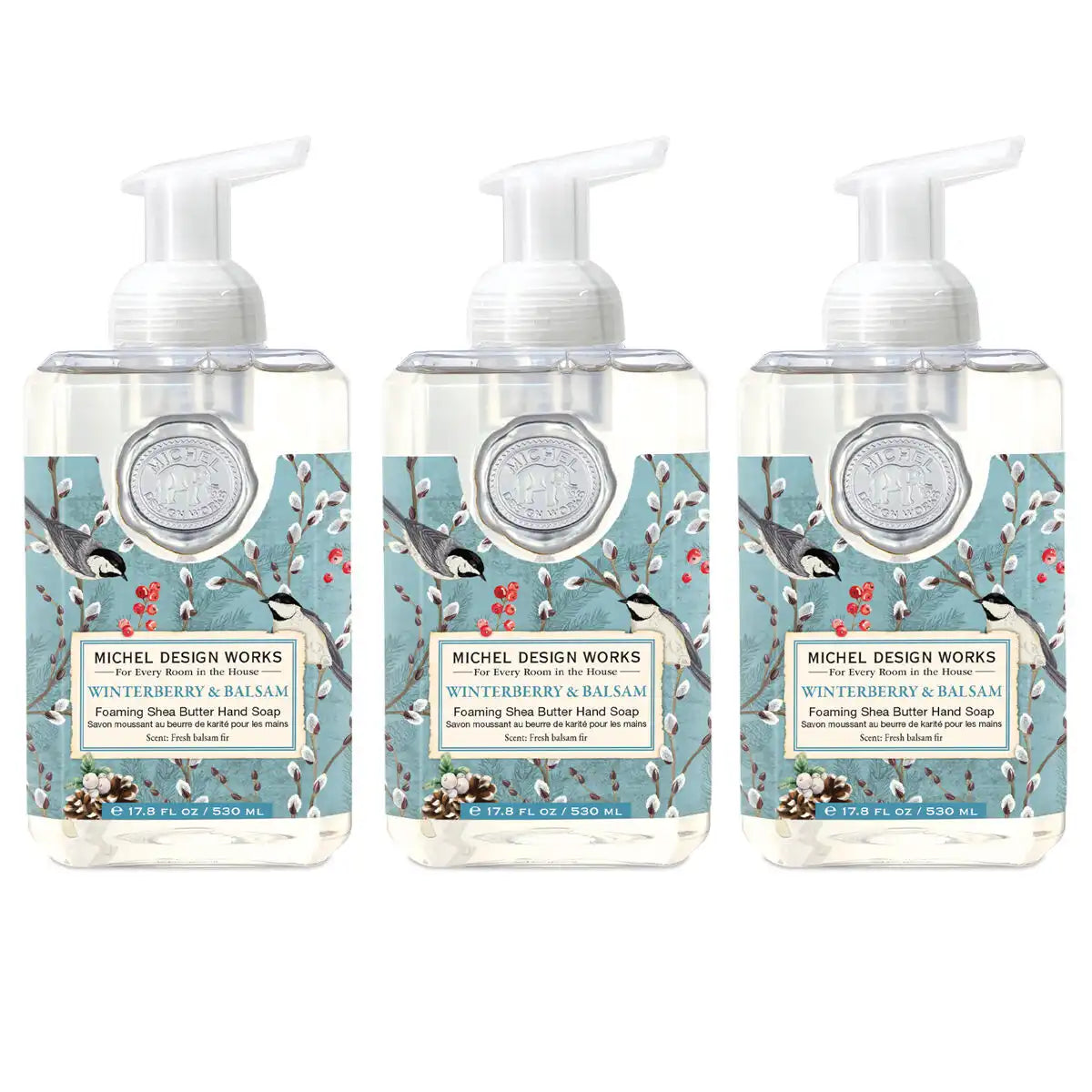 Winterberry & Balsam Foaming Hand Soap 3-Pack